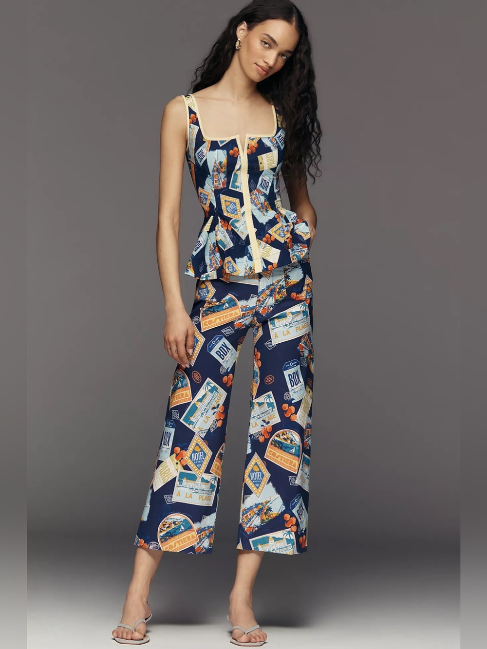 New Anthropologie Maeve Colette High-Rise Wide-Leg Pants in Magic Fabric Size 28 - Picture 2 of 8